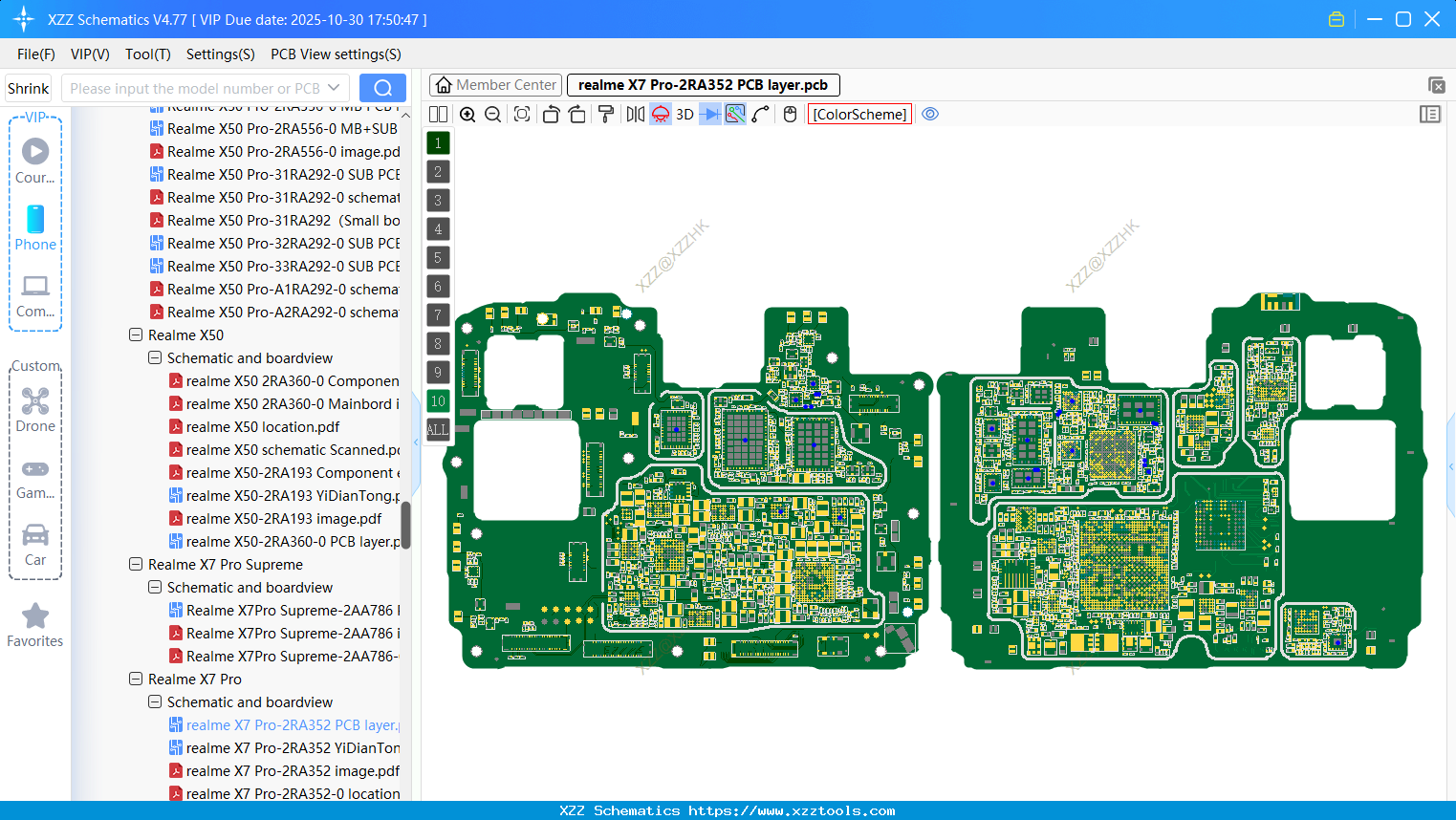 Realme X7 Pro-2RA352 PCB Layer